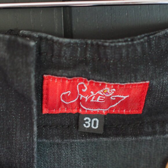 Style 7 | Vintage Denim Charcoal/Black Maxi Skirt - Picture 2 of 5